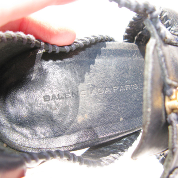 AUTHENTIC Balenciaga Black Bondage Leather High Heels - Picture 14 of 14